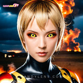 22mm Sweety One Punch Man Genos Bleach Yellow Ghoul Contacts